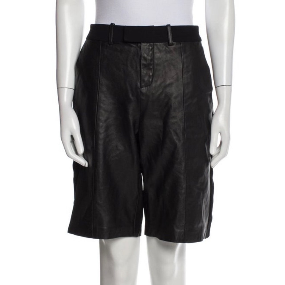 IRO size 40 knee length vegan leather shorts